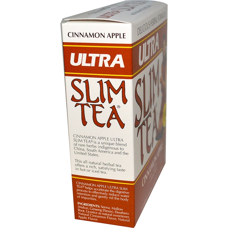 Hobe Labs, Ultra Slim Tea, Cinnamon Apple, Caffeine Free, 24 Herbal Tea
