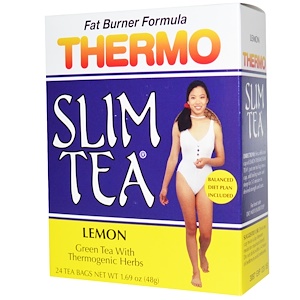 Hobe Labs, Чай для похудения Термо-слим, лимон, 24 пакетика, 48 г 