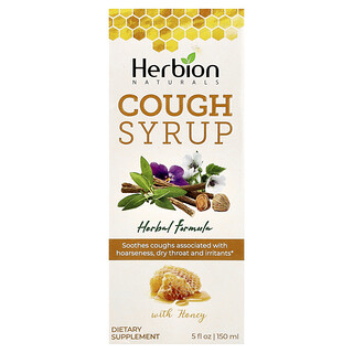 Herbion Naturals, ハチミツ配合、Cough Syrup、アルコールフリー、150ml（5液量オンス）