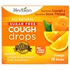 Herbion, Cough Drops, Sugar Free, Orange, 18 Drops