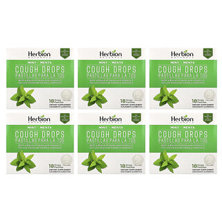 Herbion, Gouttes contre la toux, Menthe, 6 sachets, 18 gouttes pièce