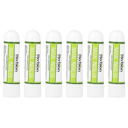 Herbion Naturals, Naseninhalator mit Eukalyptus- und Nelkenölen, 6 Inhalatoren, je 0,05 oz (1,3 g)