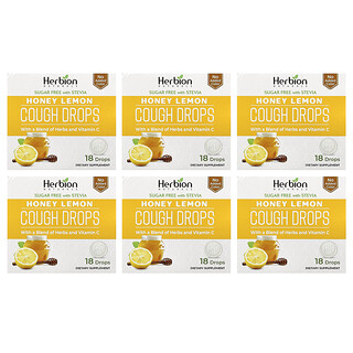 Herbion, Gouttes contre la toux, Miel et citron, 6 sachets, 18 gouttes pièce