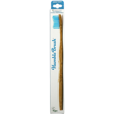 

The Humble Co., Humble Brush, Adult Soft, Blue, 1 Toothbrush