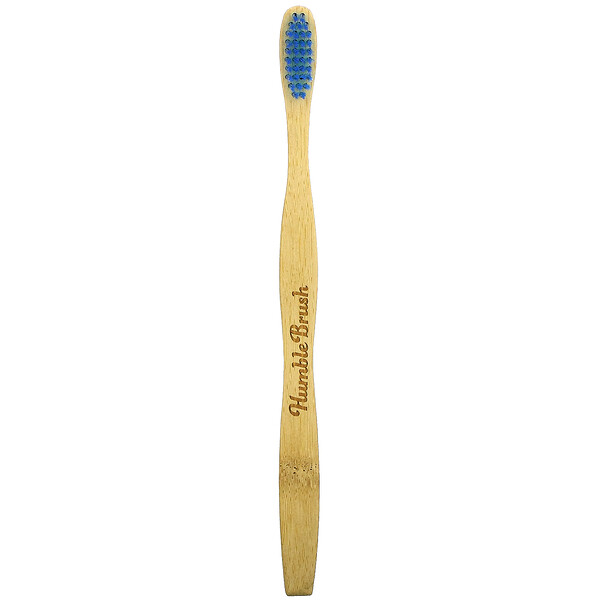 Humble Brush, мягкая щетка для взрослых, синий цвет, 1 зубная щетка