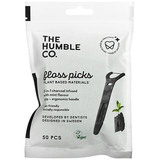 The Humble Co., 2-In-1 Floss Picks, Mint, 50 Picks