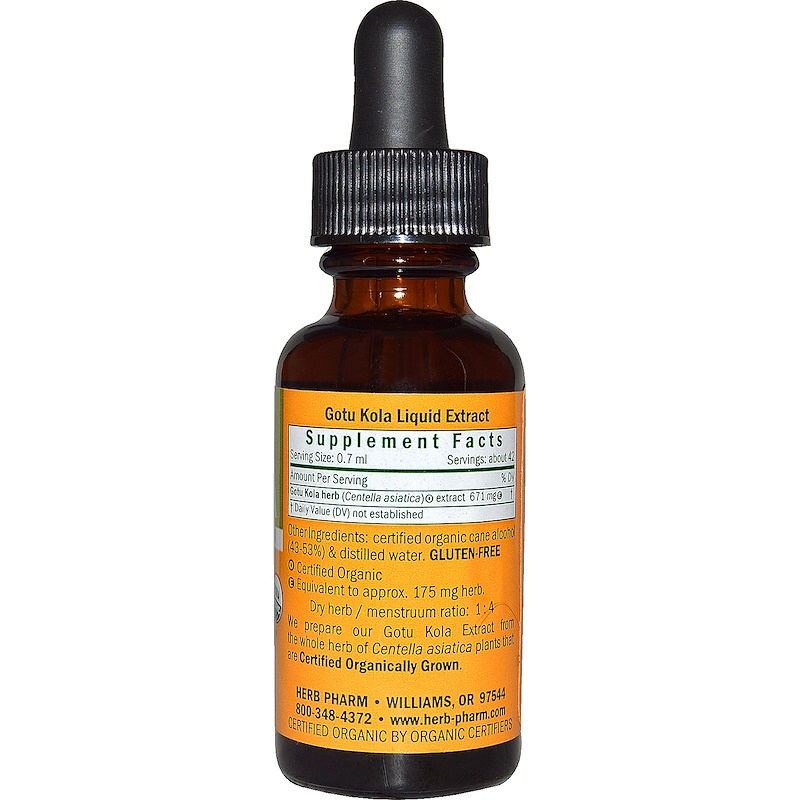 Herb Pharm, Whole Herb Gotu Kola, 1 fl oz (30 ml)