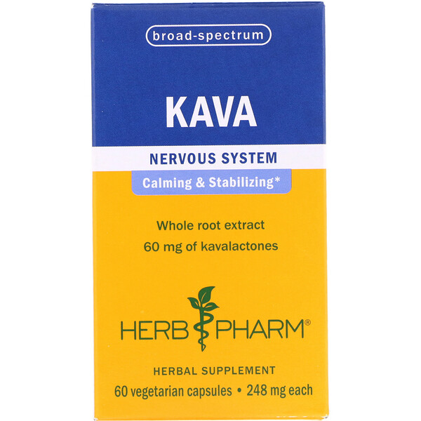 Herb Pharm, Kava, 248 mg, 60 Vegetarian Capsules iHerb