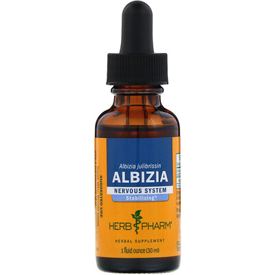 

Herb Pharm Альбиция, вручную собранная кора, 1 жидкая унция (30 мл)