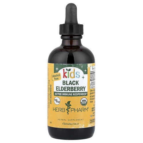 Herb Pharm, Kids, Black Elderberry, Alcohol Free, 4 fl oz (120 ml)
