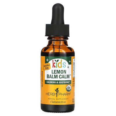 

Herb Pharm Успокаивающий сироп для детей из органической лимонной мяты, без алкоголя, 1 жидкая унция (30 мл)