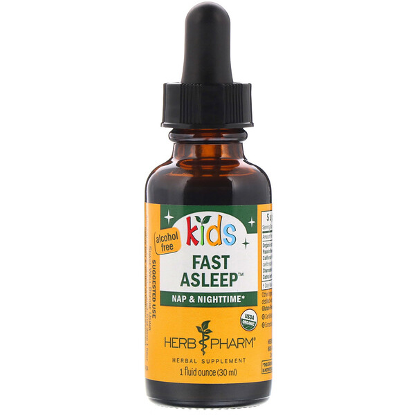Herb Pharm‏, Organic Kids Fast Asleep, Alcohol Free, 1 fl oz (30 ml)