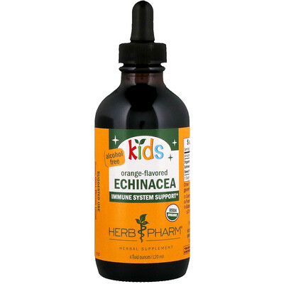 Herb Pharm Kids Echinacea, Alcohol Free, Orange Flavored, 4 fl oz (120 ml)