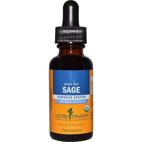 Herb Pharm, Whole Leaf Sage, 1 fl oz (30 ml)