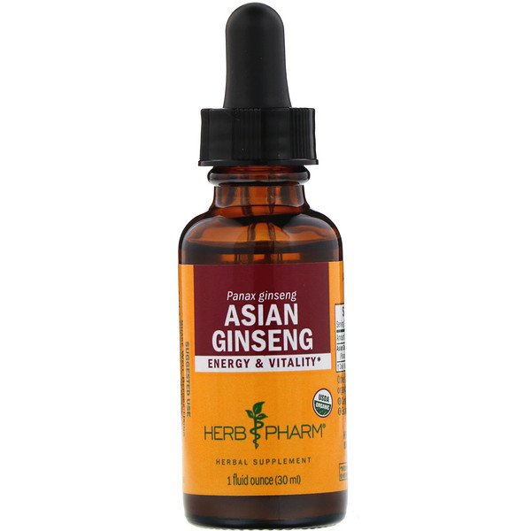 Herb Pharm, Asian Ginseng, Energy & Vitality , 1 fl oz (30 ml) iHerb