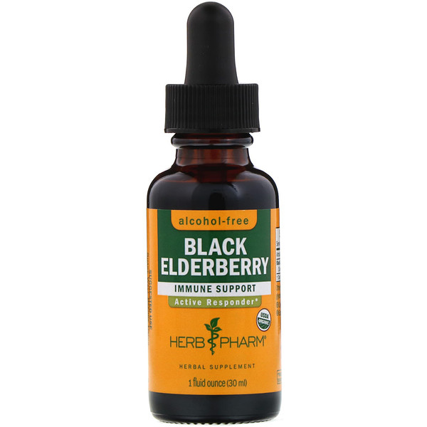 Herb Pharm, Black Elderberry, Alcohol-Free, 1 fl oz (30 ml)