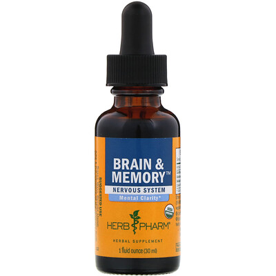 

Brain & Memory (мозг и память), нервная система, 1 жидкая унция (30 мл)