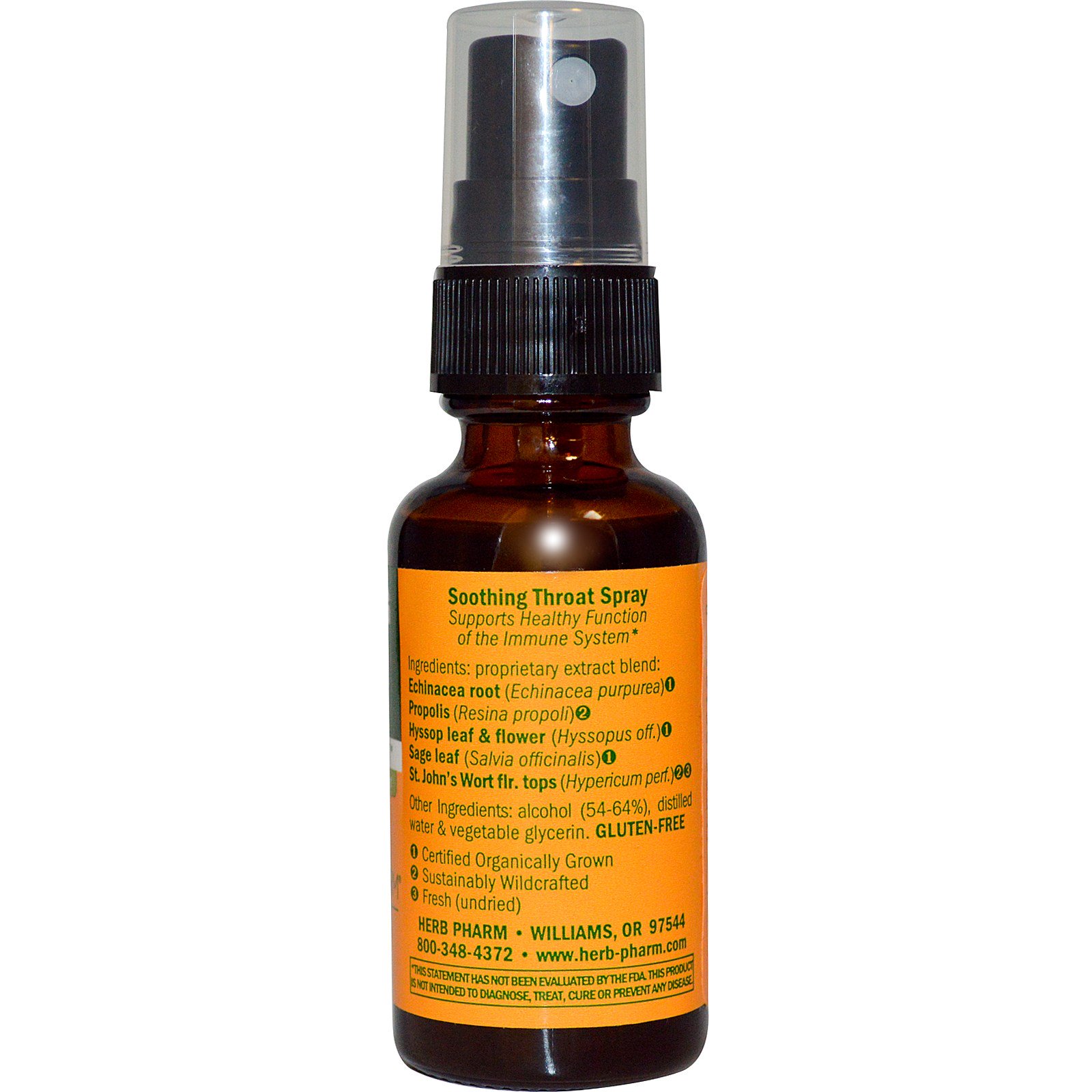 Herb Pharm, Soothing Throat Spray, 1 fl oz (29.6 ml)