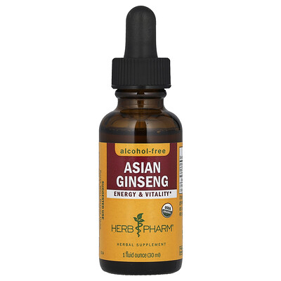 Herb Pharm, Ginseng asiático, Sin alcohol, 30 ml (1 oz. Líq.)