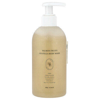 HeveBlue Global, Jabón líquido para el cuerpo de salmón y Centella frutal, 300 ml (10,58 oz. líq.)