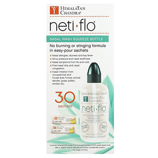 Himalayan Chandra, Nasal Wash Squeeze Bottle with Neti Salt Saches, 2.16 g