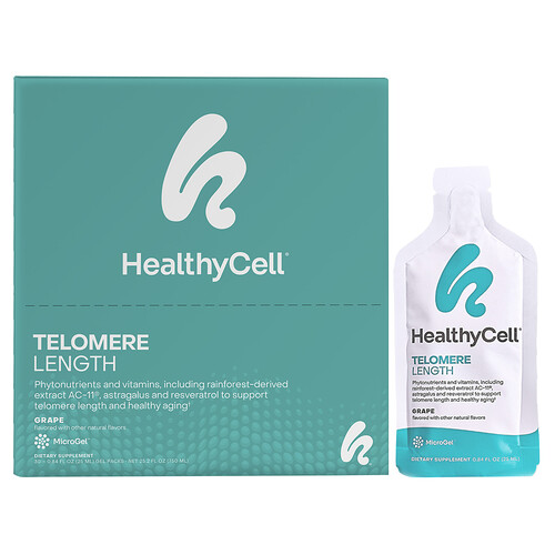 Healthycell Telomere Length, Grape, 30 Gel Packs, 0.84 fl oz (25 ml) Each