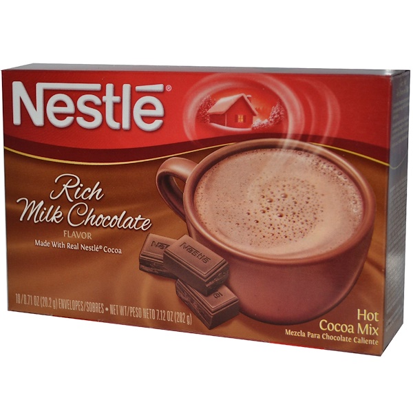 Nestle Hot Cocoa Mix, Rich Milk Chocolate Flavor, 10 Envelopes, 0.71 oz (20.2 g) Each (Discontinued Item) 