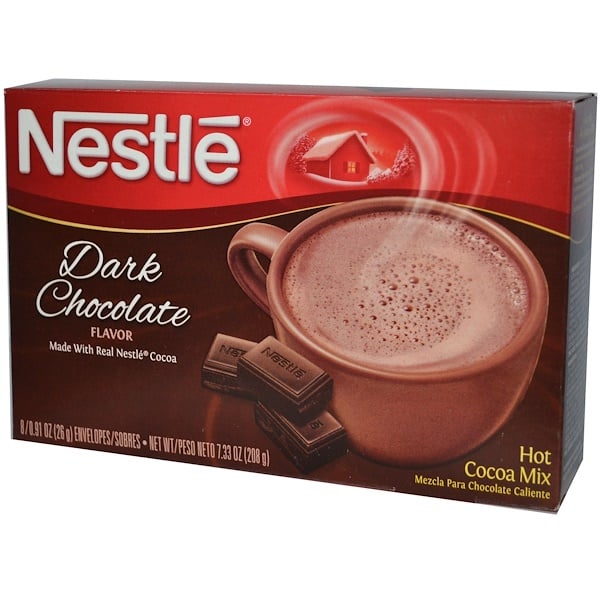 Nestle Hot Cocoa Mix, Темный шоколад, 8 пакетиков, каждый по 0,91 унции (26 г) (Discontinued Item) 