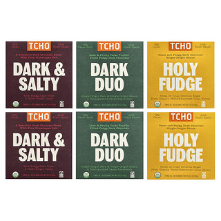 TCHO, Dark Chocolate Gift Box, 18 Bars, 0.83 oz Each