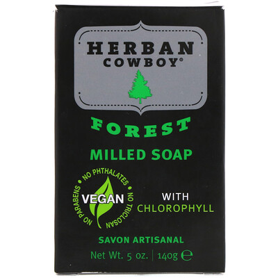 Herban Cowboy Пилированное мыло, запах леса, 5 унц. (140 г)