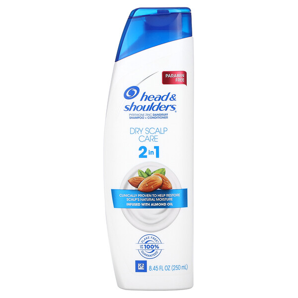 Head & Shoulders, 2 in 1 Shampoo + Conditioner, Dry Scalp Care, Infused with Almond Oil, 8.45 fl