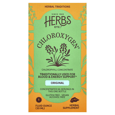 Herbs Etc., ChlorOxygen®, Concentrado de clorofila, Original, Sin alcohol, 30 ml (1 oz. líq.)