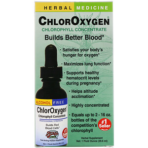 Хербс Этс, ChlorOxygen, Chlorophyll Concentrate, Alcohol Free, 1 fl oz (29.6 ml) отзывы