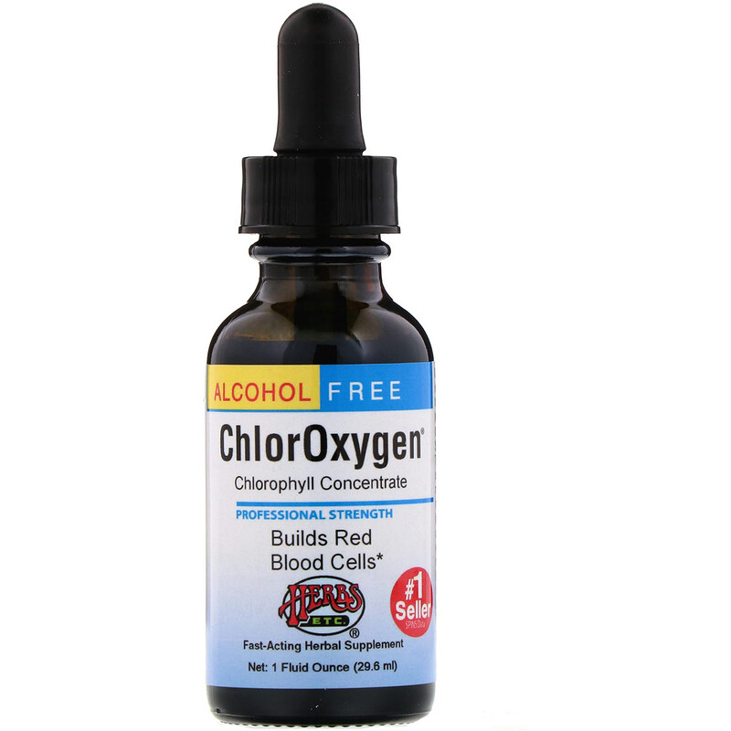 Herbs Etc., ChlorOxygen, Chlorophyll Concentrate, Alcohol Free, 1 fl oz