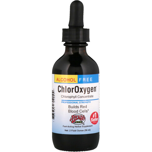 Herbs Etc., ChlorOxygen, Chlorophyllkonzentrat, alkoholfrei, 2 fl oz (59 ml)