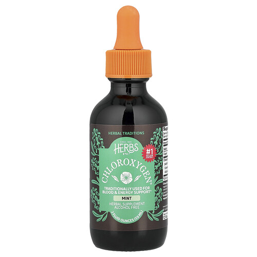 Herbs Etc., ChlorOxygen®, Alcohol Free, Mint, 2 fl oz (59 ml)