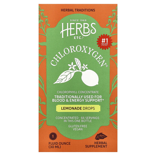 Herbs Etc. ChlorOxygen® Drops, Lemonade, 1 fl oz (30 ml)