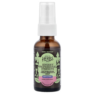 Herbs Etc., Singer's®, Sin alcohol, 30 ml (1 oz. líq.)