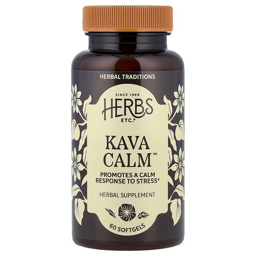 Trace Minerals Herbs Etc. Kava Cool Complex - 60 Softgels