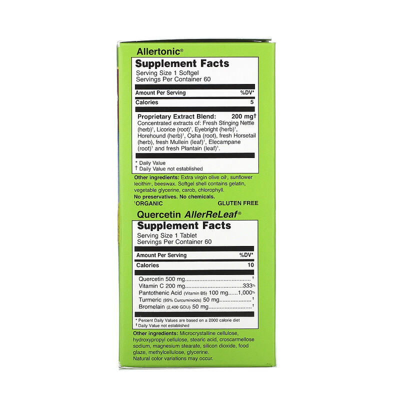 Herbs Etc., Allergy ReLeaf System, 2 Bottles, 60 Softgels/Tablets iHerb