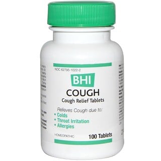 MediNatura, BHI, Cough, 100 Tablets