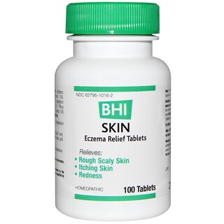 MediNatura, BHI, Comprimidos para Alívio do Eczema de Pele, 100 Comprimidos