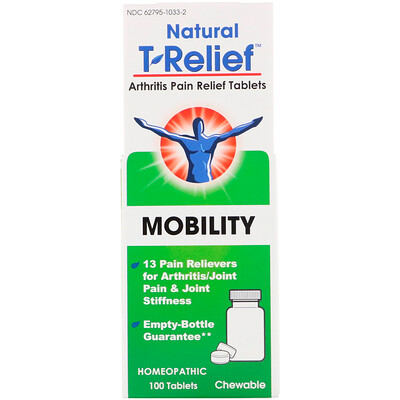 

T-Relief, обезболивающие таблетки при артрите, 100 таблеток