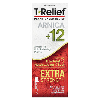 MediNatura, T-Relief, Arnică +12 pentru ameliorarea durerilor pe bază de plante, Extra Puternic, 50 ml