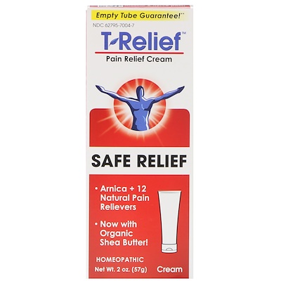 

T-Relief, Safe Relief, обезболивающий крем, 57 г (2 унции)