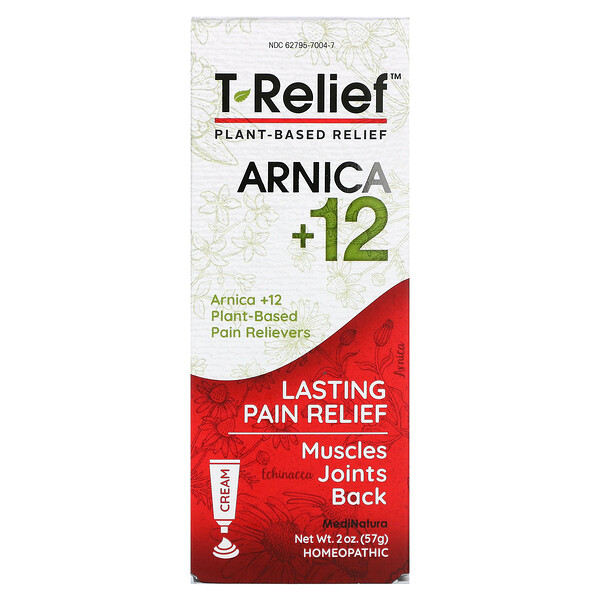 MediNatura, T-Relief, Π°ΡΠ½ΠΈΠΊΠ°Β +Β 12Β ΠΈΠ½Π³ΡΠ΅Π΄ΠΈΠ΅Π½ΡΠΎΠ², ΡΡΠΏΠΎΠΊΠ°ΠΈΠ²Π°ΡΡΠΈΠΉ ΠΊΡΠ΅ΠΌ Π½Π° ΡΠ°ΡΡΠΈΡΠ΅Π»ΡΠ½ΠΎΠΉ ΠΎΡΠ½ΠΎΠ²Π΅, 57Β Π³ (2Β ΡΠ½ΡΠΈΠΈ)