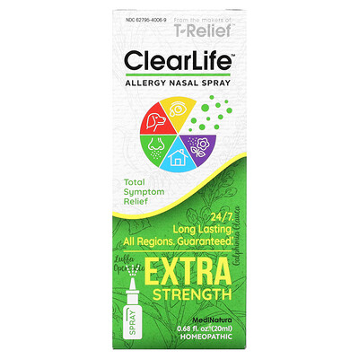 

MediNatura, ClearLife, Allergy Nasal Spray, Extra Strength, 0.68 fl oz (20 ml)