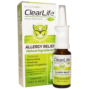 MediNatura, ClearLife, спрей против аллергии, 0,68 жидких унции (20 мл)