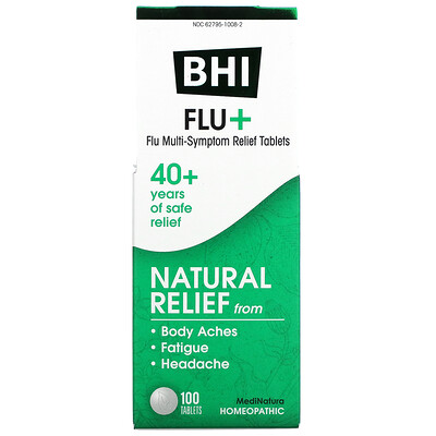 

MediNatura, BHI Flu +, 100 Tablets