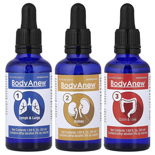 MediNatura, BodyAnew™（ボディアニュー）、ボトル3本、各50ml（1.69液量オンス）